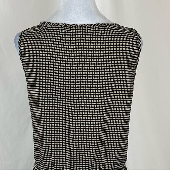 MNG Black W Tan Polka Dots Relaxed Fit Casual Dress NWOT Size 12 - Picture 6 of 11